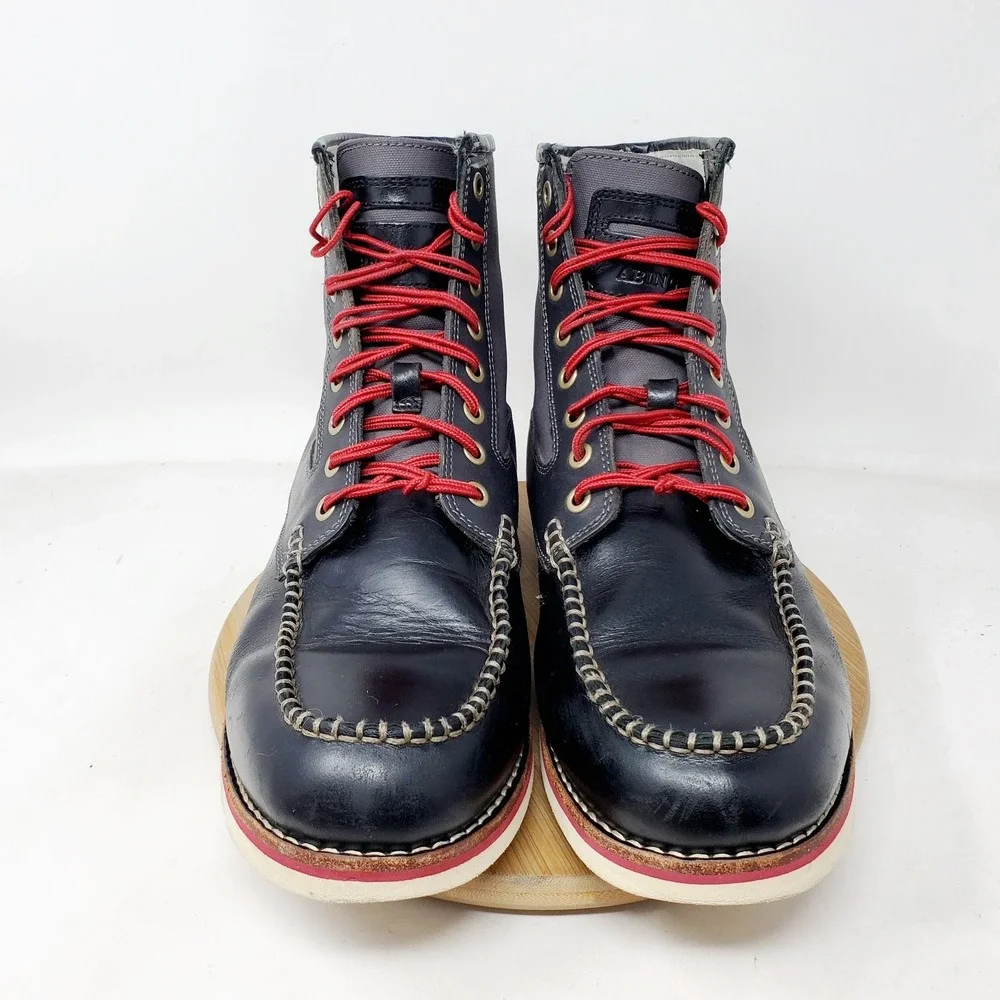 Timberland Abington Haley Boots Mens 9.5 W WIDE Leather Lace Up‎ Vibram Shoes